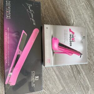 Pink Royale Hair Straightener with Pink Shoe Holder - Sealed!